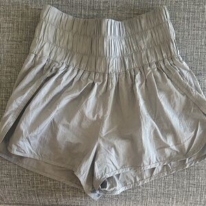 Women's Gray Free People High-Waisted Athletic Shorts